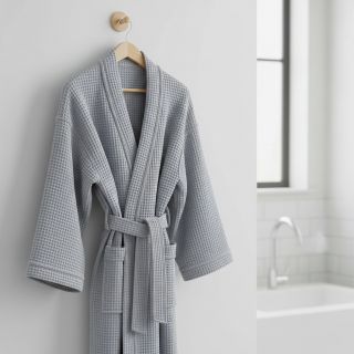 Țesătură din bumbac waffle grey