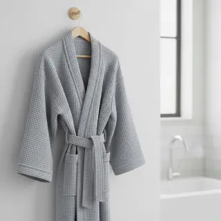 Țesătură din bumbac waffle grey