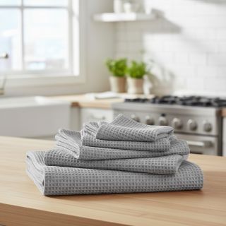 Țesătură din bumbac waffle grey