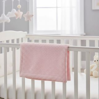 Țesătură din bumbac waffle light rose