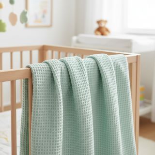 Țesătură din bumbac waffle mint