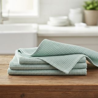 Țesătură din bumbac waffle mint