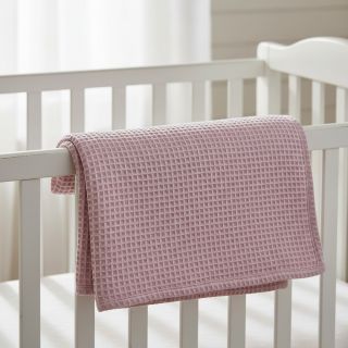 Țesătură din bumbac waffle old rose