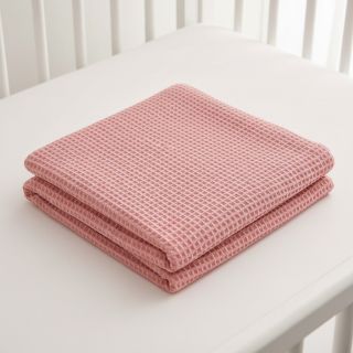 Țesătură din bumbac waffle rose