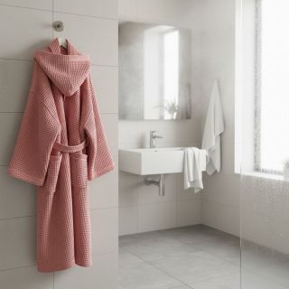 Țesătură din bumbac waffle rose