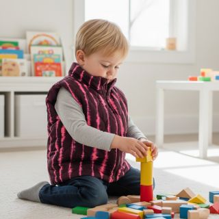 Material textil matlasat VELVET Stripes cerise