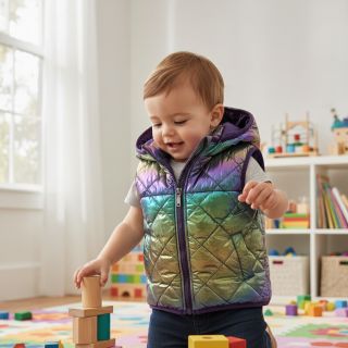 Material textil matlasat FOIL Rainbow multi