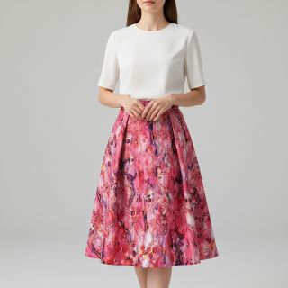 Material textil matlasat Snake gardini pink