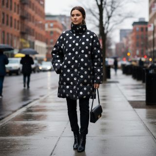 Material textil matlasat FOIL Dot navy