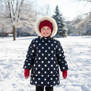 Material textil matlasat FOIL Dot navy