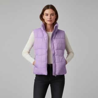 Material textil matlasat Graphic square lilac apricot