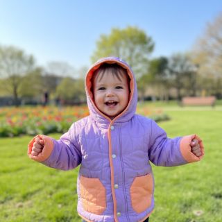 Material textil matlasat Graphic square lilac apricot