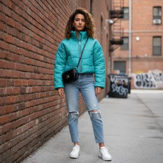 Material textil matlasat Graphic square cyan cerise