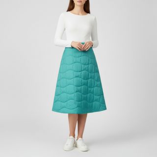 Material textil matlasat Graphic square cyan cerise