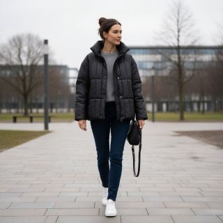 Material textil matlasat Classic black