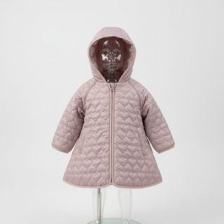 Material textil matlasat FOIL Hearts dark powder