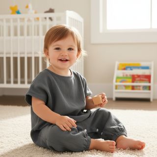 In prespălat STONEWASHED PREMIUM dark grey