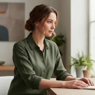 In prespălat forest green