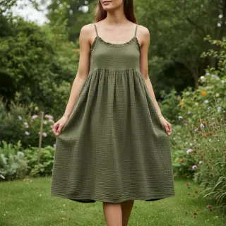 Mușelină dark moss green