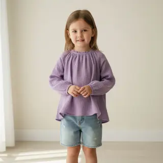 Mușelină dark lilac ORGANIC