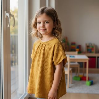 Mușelină dark ochre ORGANIC