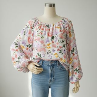 Mușelină Big summer flowers digital print