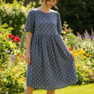 Mușelină JACQUARD Anchor 2-side faded gray navy