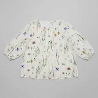 Mușelină French flowers natural digital print