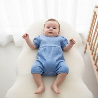 Mușelină royal blue ORGANIC