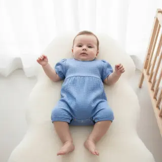 Mușelină royal blue ORGANIC