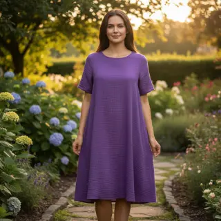 Mușelină violet ORGANIC