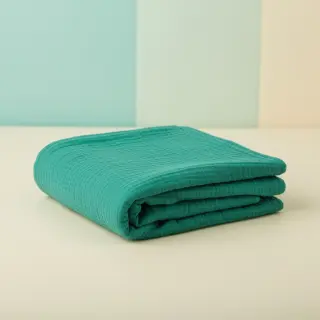 Mușelină dark teal ORGANIC