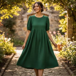 Mușelină dark green ORGANIC