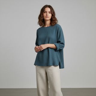 Mușelină indigo ORGANIC