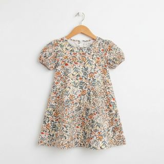 Mușelină Oldstyle flowers white digital print