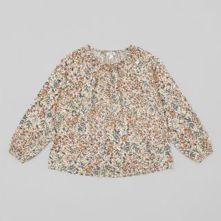 Mușelină Oldstyle flowers white digital print