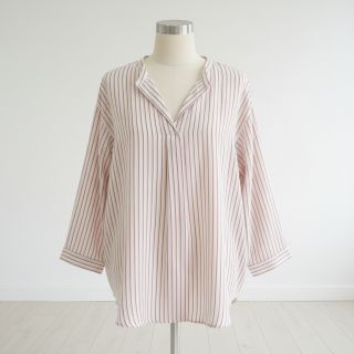 Mușelină YARN DYED Thin strip mauve