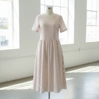 Mușelină YARN DYED Thin strip mauve