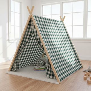 Mușelină Double sided CHECKS MINI cyan