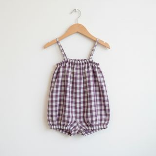 Mușelină Double sided CHECKS MINI grape