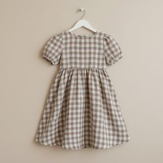 Mușelină Double sided CHECKS MINI sand