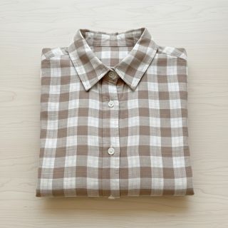 Mușelină Double sided CHECKS MINI sand