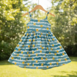 Mușelină Happy faces jeans digital print