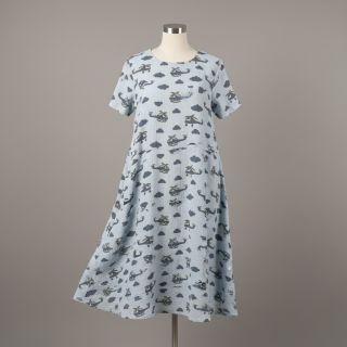 Mușelină Helicopters light blue