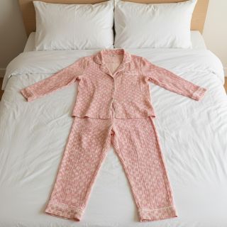 Mușelină JACQUARD Dots pink