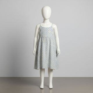 Mușelină JACQUARD Dots light blue