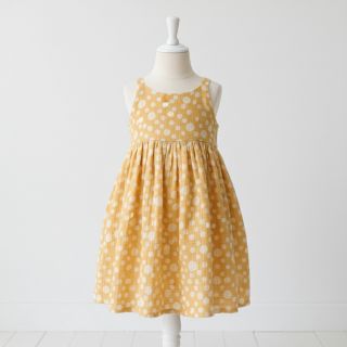 Mușelină JACQUARD Dots dark yellow