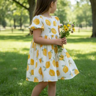 Mușelină Lemons white
