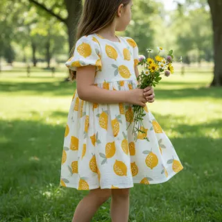 Mușelină Lemons white