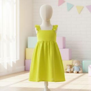 Mușelină NEON YELLOW ORGANIC